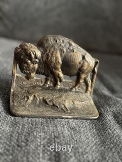 1 Bronze American Buffalo/bison bookend