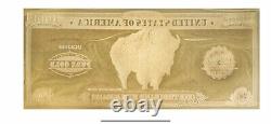 1 Gram. 999 Gold Random Date Green & Gold Bison 24K Aurum Note 1000mg