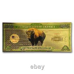 1 gram Gold Aurum Note One Thousand Milligrams (Bison, 24K) SKU#173163