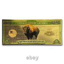 1 gram Gold Bison Aurum Note (Buffalo, 24K) Similar to Goldback 1 5 10 25 50