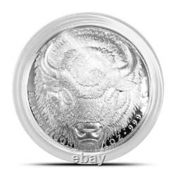 1 oz Proof Silver Domed Stackable Plains Bison Round (Ultra High Relief)