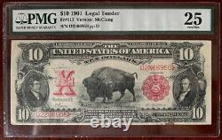 $10 1901 Bison Note PMG 25 Fr 117 (Second Toughest Sig Combo)