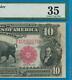 $10. 1901 Fr. 119 Pmg Vf35 Bison Legal Tender Red Seal United States Note