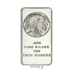 10 Ounce Silvertowne Mint. 999 Silver Buffalo Bar