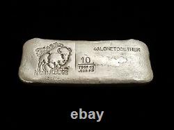 10 oz. 999 Fine Silver Bar Cov-19 Bison Bullion #Alonetogether Lot#Z870