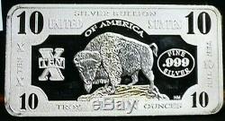 10 oz Bison Proof Silver Bar