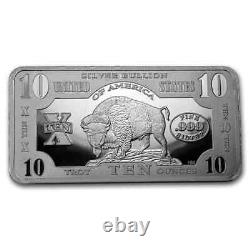 10 oz Silver Bar 1901 $10 Bison SKU#186874