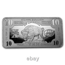 10 oz Silver Bar -APMEX $10 Bison