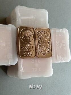 (100) Bison 1 Oz Copper Bars Ignots Loon Trading