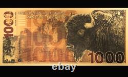 1000mg Bison 24k Gold Aurum Note Full Gram GOLD