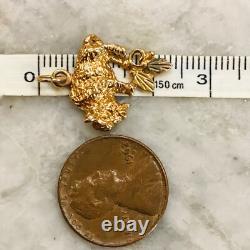 10k Solid Yellow Gold Buffalo Bison Pendant Branch Charm 1.98gr 23mm Black Hills