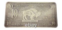 10x 10 Ounce Oz Titanium Buffalo Bar. 999 Fine Ti Element