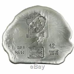 12 Troy Ounce. 999 Fine Silver Bison Bullion Indian Chief First 50 Serial #16-50