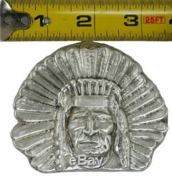 12 Troy Ounce. 999 Fine Silver Bison Bullion Indian Chief First 50 Serial #16-50