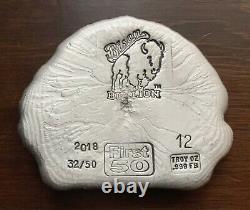 12 oz Antiqued Silver Indian Chief / Sold Out #32 of First 50 Bison Bullion