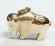 14K Gold Buffalo Bison Pendant with Diamond Eye by Cronin Jewelers Boulder CO