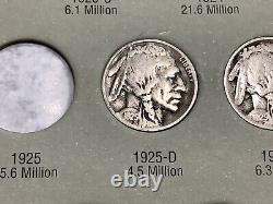 15 Buffalo Nickel Collection Folder Grand Pa's Collection Better Dates, Must C