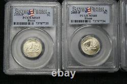 15 Coin Lot Pcgs Certified Ms68 Westward Journey Nickels Bison Satin Finish