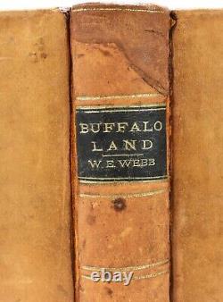 1872 BUFFALO LAND WEBB Railroad Indians Bison Sportsmen Sarcastic Humor VG 1st