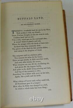 1872 BUFFALO LAND WEBB Railroad Indians Bison Sportsmen Sarcastic Humor VG 1st