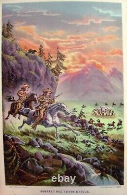 1888 BUFFALO BILL Wild West Show INDIAN WAR Custer CROCKETT Carson BOONE Antique