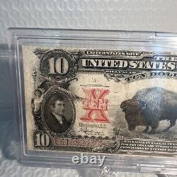 1901 $10 Antique Beautiful Crisp Vf+ Bison Legal Tender U. S. Note