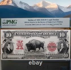 1901 $10 BEP BISON Intaglio Banknote PMG Graded Specimen Note fast Ship