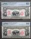 1901 $10 BISON Consecutive Pair 64 EPQ & 65 EPQ EXTREMELY RARE PAIR