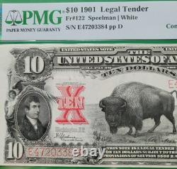 1901 $10 BISON Consecutive Pair 64 EPQ & 65 EPQ EXTREMELY RARE PAIR