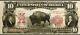 1901 $10 BISON PRIME CHOICE US Currency FULL CRISP