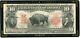 1901 $10 Bison Buffalo United States Note Large Size Red Seal US Currency JL61
