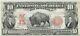 1901 $`10'Bison' Large Size Legal Tender Note (Fine / Pinholes)
