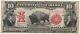 1901 $10 Bison Large United States Note Free S/H After 1st Item