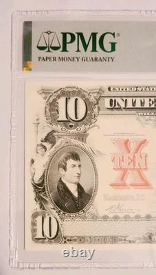 1901 $10 Bison Legal Tender Note BEP Official Reprint PMG Specimen. Free Ship