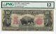 1901 $10 Bison Legal Tender Note Fr. 114 Large Size US Currency PMG Fine 12