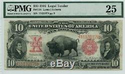1901 $10 Bison Legal Tender United States Note Pmg Very Fine-25