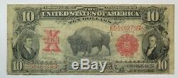 1901 $10 Bison Note FR 122 Buffalo Lewis Clark LARGE Note US Paper Bill #20025F