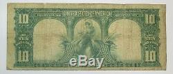 1901 $10 Bison Note FR 122 Buffalo Lewis Clark LARGE Note US Paper Bill #20025F