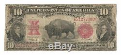1901 $10 Bison United States Mule Note, Ten Dollar Lewis & Clark Red Seal