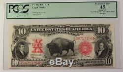 1901 $10 Bison United States US Legal Tender Note PCGS EF-45 Apparent Looks CU