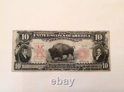 1901 $10 Fr 120 LEWIS & CLARK BISON LEGAL TENDER U. S. NOTE Teehee/ Burke