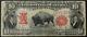 1901 $10 Fr-122 Bison Note A Nice Original Vf Circulated Bison