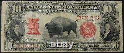 1901 $10 Fr-122 Bison Note A Nice Original Vf Circulated Bison