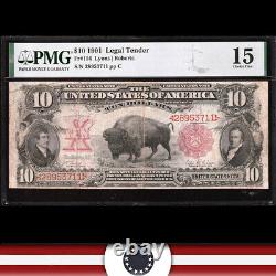 1901 $10 LEGAL TENDER BISON NOTE PMG 15 Fr 114 28953711