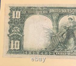 1901 $10 Large Size Legal Tender Note Bison, Lyons-Roberts, Circulated