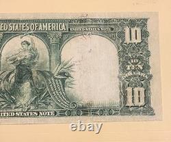 1901 $10 Large Size Legal Tender Note Bison, Lyons-Roberts, Circulated