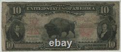 1901 $10 Legal Tender Bison Fr. 119 Pmg Certified Very Good Vg 10 (852)