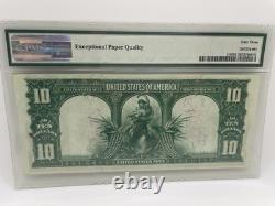 1901 $10 Legal Tender Bison Note Fr-122 PMG-63