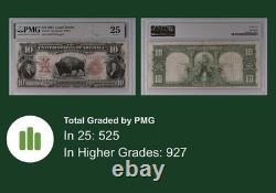 1901 $10 Legal Tender Bison Note Fr. 122 PMG VF25 Red Seal