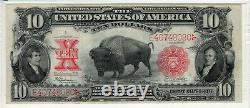 1901 $10 Legal Tender Bison Note Fr. 122 Speelman White Pmg Very Fine Vf 30 Epq